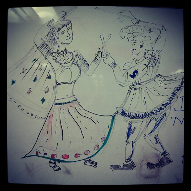 my Navratri special sketched on board :)