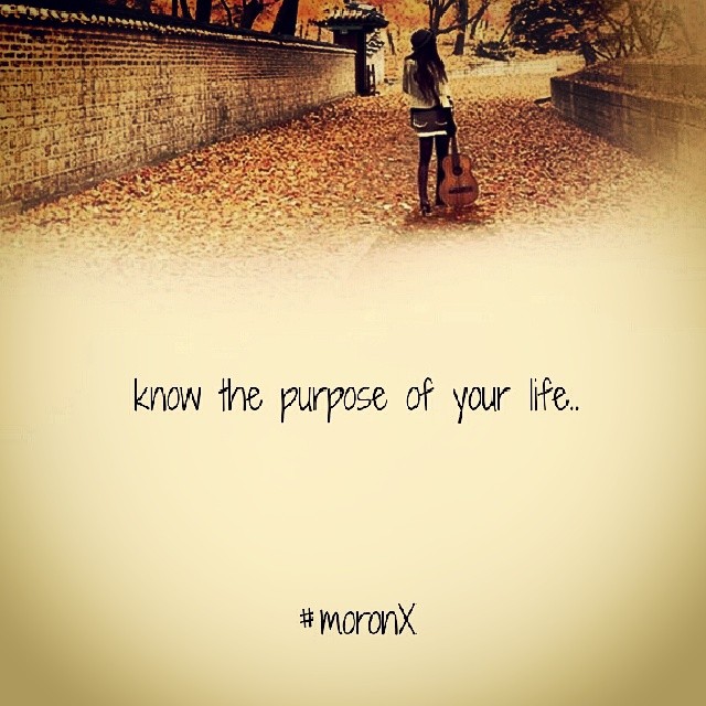 Know the #purpose of your #Life #moronX